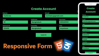 Responsive Form In HTML CSS - Login Form, Sign Up Form, Registration Form 🔥
