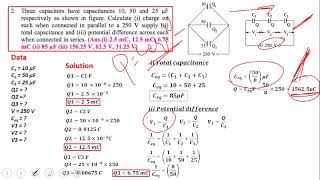 Class 11| Unit 9| Capacitors Numerical 01 to 03