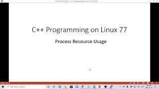 C++ Programming on Linux - Process Resource Usage Statistical