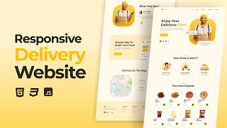 Responsive Delivery Website Using HTML CSS JavaScript