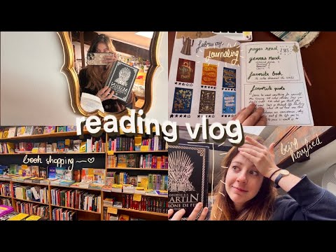 reading Game of thrones, journaling and bookshopping with me ⚔️🐉