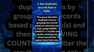 SQL Query: Get duplicate records from a table || SQL interview questions and answers #education #sql