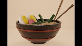 Creating a 3D ramen with Blender3d#ramen