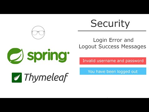 Spring Security : login error and logout success messages