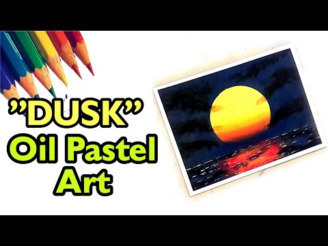 "DUSK" | Oil Pastel Art Tutorial for Beginners #oilpastel #art #artist