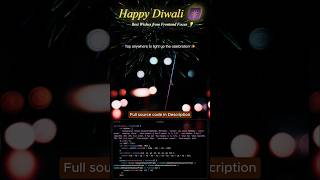 💥 Happy Diwali Animation Using HTML, CSS & JavaScript | Fireworks Effect 🎆✨ #shorts