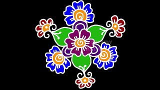 Awesome simple & easy rangoli design | Trendyanimation | Latest rangoli designs | Trendyanimation |