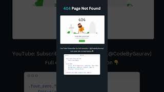 ✨ Modern 404 Page with Animation Using HTML & CSS #webdevelopment #404pages #cssanimation #css