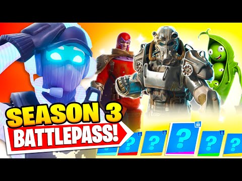 *NEW* SEASON 3 FORTNITE BATTLE PASS! (wasteland)
