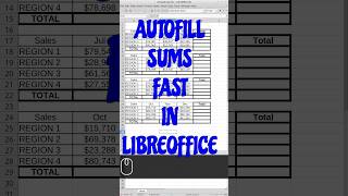 Autofil sums and totals fast in Libreoffice #libreoffice #linux #tipsandtricks