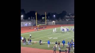 HS Kicker (#36) puts PAT past the track and into the Snack Shack