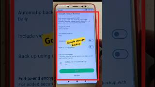 google storage backup whatsapp #shorts #backupsolutions