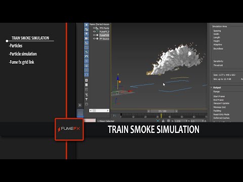 Train smoke simulation | Fume Fx | 3ds max