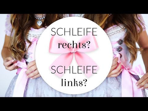 Dirndlschleife binden - An welcher Seite binde ich sie richtig?