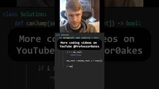 55. Jump Game Python LeetCode Solution  #leetcode #coding #codingproblems #python #codetesting