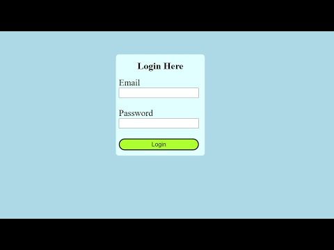 How To Create A Login From In HTML And CSS | Login Pages With HTML And CSS | Learn As Code.
