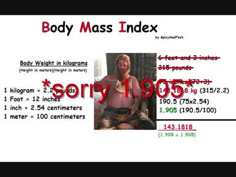 Spicy MedTech Lecture #1 - Body Mass Index Calculation in 3 Minutes.