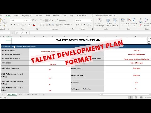 Talent Development Plan Format