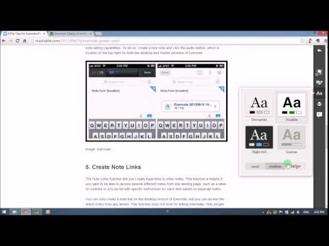 Distraction free reading with Evernote Clearly