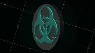 Radiation Biohazard Death Quarantine. Set Signs. Black Background. Radioactive symbol design