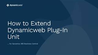 How to Extend Dynamicweb Plug In Unit