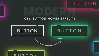 Modern CSS Glowing Button Hover Effects | Html CSS Tutorial #viral #mcawali