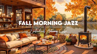 Autumn Morning Jazz 🍂 Cozy Porch Ambience with Relaxing Smooth Jazz Instrumentals for Study