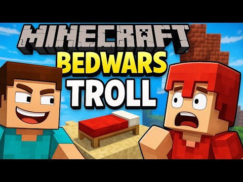 Trolling in Minecraft Bedwars with my Friend 