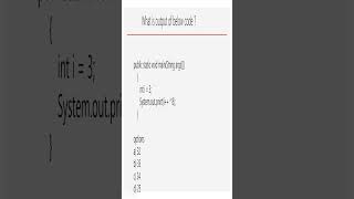 Java interview question