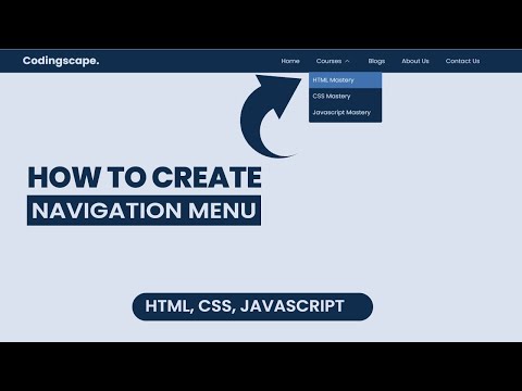 How to Create Navigation Menu Bar using HTML, CSS & Javascript 🔥 | Codingscape Tutorial