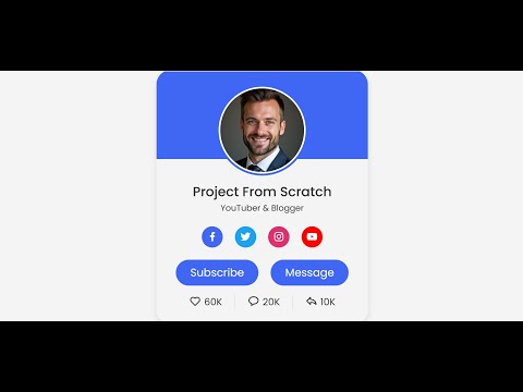 How to Make Profile Card in HTML and CSS | #html5 #css3