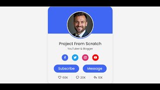 How to Make Profile Card in HTML and CSS | #html5 #css3