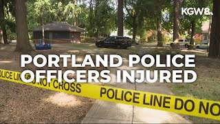 Suspect faces attempted-murder charge after two Portland officers injured