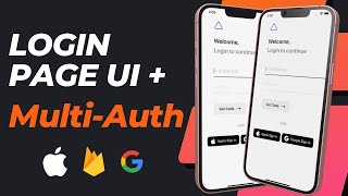 Login Page UI + Apple Sign in - Google Sign in - Firebase Phone Auth - Xcode 14 - SwiftUI Tutorials