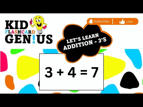 Addition with 3's | Fun Math Flashcards for Kids! | Kindergarten | Preschool | 1st Grade | Practice