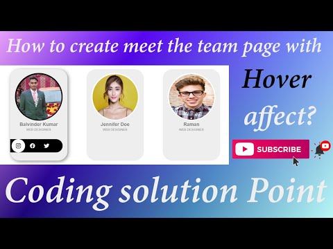 How to create meet the page with HTML, CSS and HOVER effect?