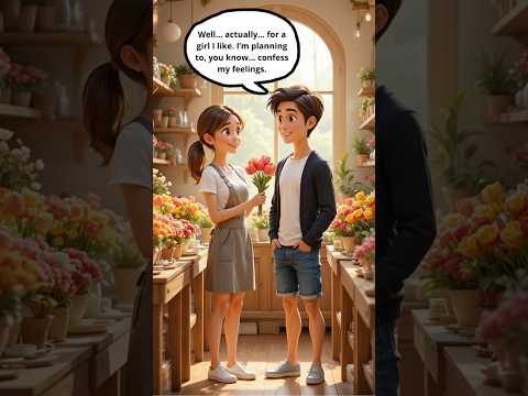 Buying Flowers for My Crush | Daily English Conversation #englishconversation #speakconfidentenglish