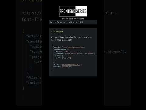 #Shorts Bests #fonts for coding in 2023 #ChatGPT