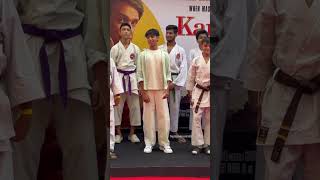 Father-son duo Ajay Devgan & Yug making moves at the Karate Kids event!