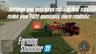 FS22 Settings You May Have Missed | Farming Simulator 22