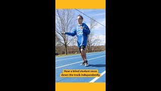 How a blind student races down the track independently