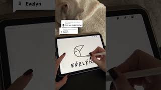 Mastering Letter Logo Design In Procreate Antwort auf Evelyn #letterlogo #namelogodesign