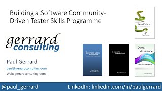 Building A Software Community-Driven Tester Skills Program