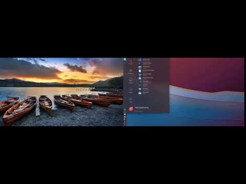Slide the Application Launcher (panel is on the right screen)