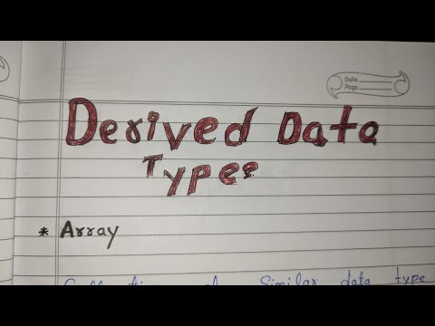 Derived data types ll