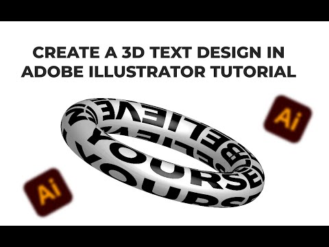 Create a 3D Text Design in Adobe Illustrator Tutorial