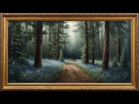 Peaceful Forest Path with Bluebells | Calm Nature Scene for TV 4K| Frame Tv Art Screensaver