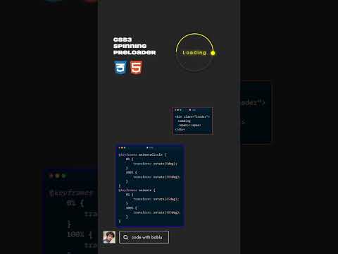 how to make the loading animation with html and css code #webdevelopers, #frontenddeveloper,