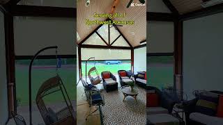 Roll up motorized exterior screens in Northwest Arkansas. #backpatio #Solarshades #bugfreezone