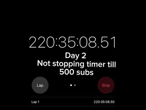 Day 2 of not stopping timer until 500 subs #trend #video #youtube #ytshorts